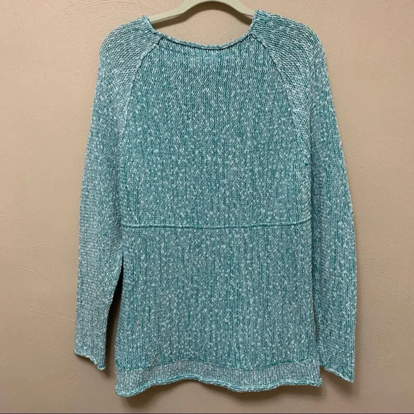 Free People Bright Lights V-Neck Sweater in Adriatic Sea Size Small - Picture 5 of 7